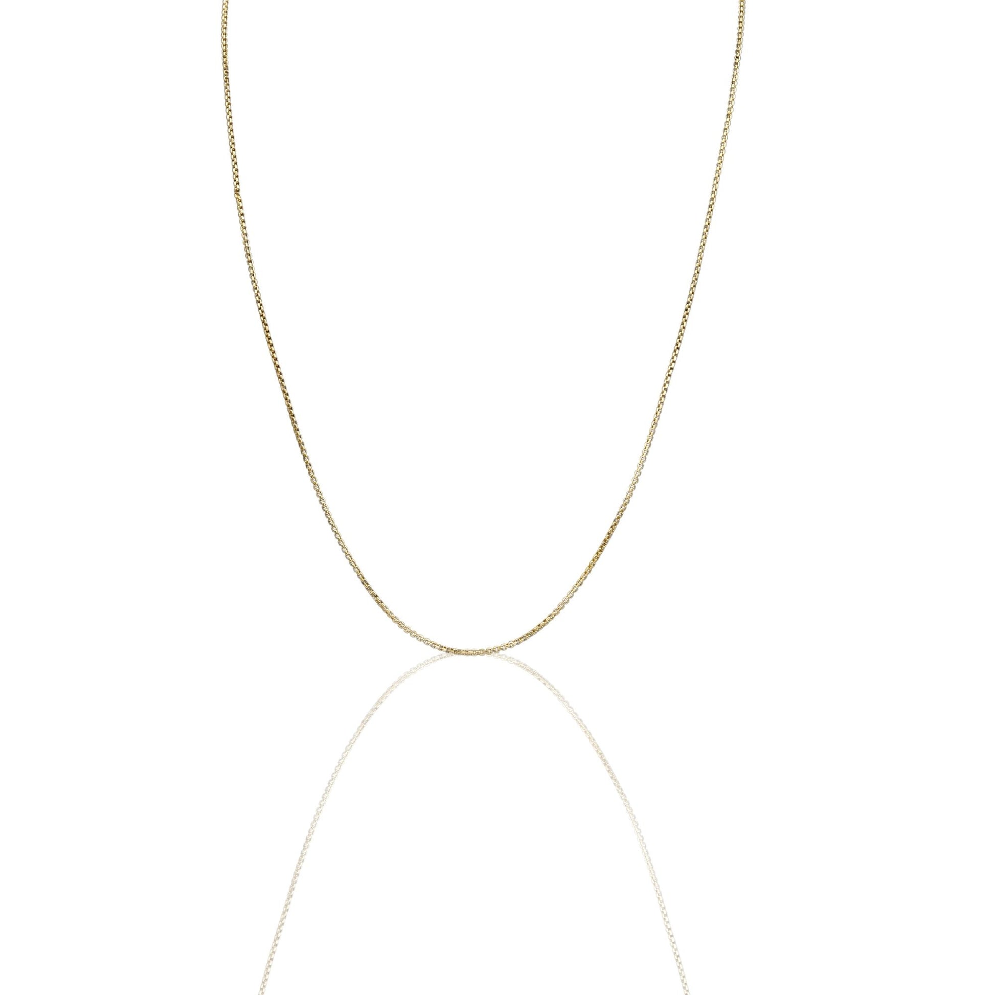 Collana Oro Giallo Oro 18 carati Girocollo Quadratina Solo Oro cm.50