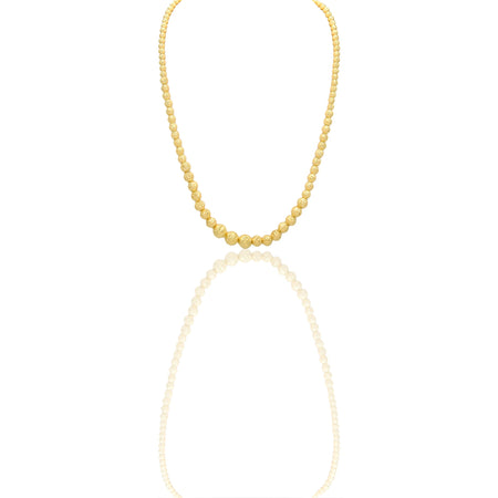 Collana Oro Giallo Oro 18 carati Milleluci Sfere a scalare Solo Oro Lunghezza cm. 45 sfera mm.4/5/6/8