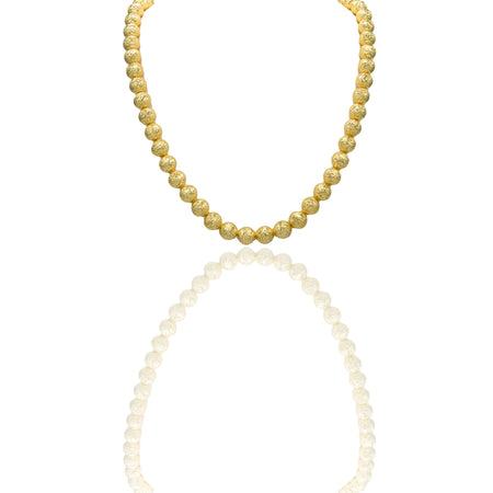 Collana Oro Giallo Oro 18 carati Milleluci Solo Oro Lunghezza cm.70 sfera mm.10