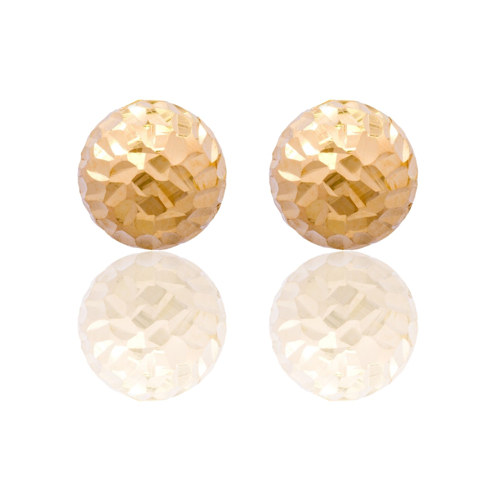 Orecchini Oro Giallo Oro 18 carati Mezza Sfera Solo Oro