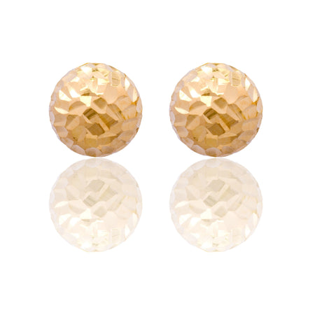 Orecchini Oro Giallo Oro 18 carati Mezza Sfera Solo Oro