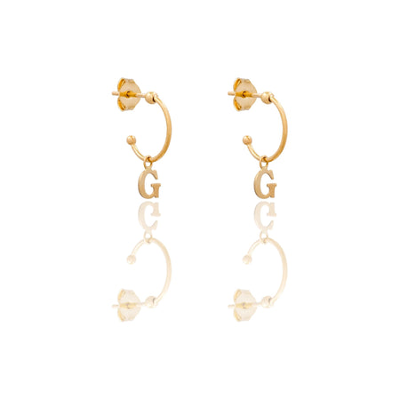 ORECCHINI DONNA CERCHIETTO CON LETTERA G