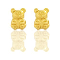 Orecchini Oro Giallo Oro 18 carati Orsetto Solo Oro