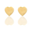 Orecchini Oro Giallo Oro 18 carati Cuore Bombato   Solo Oro