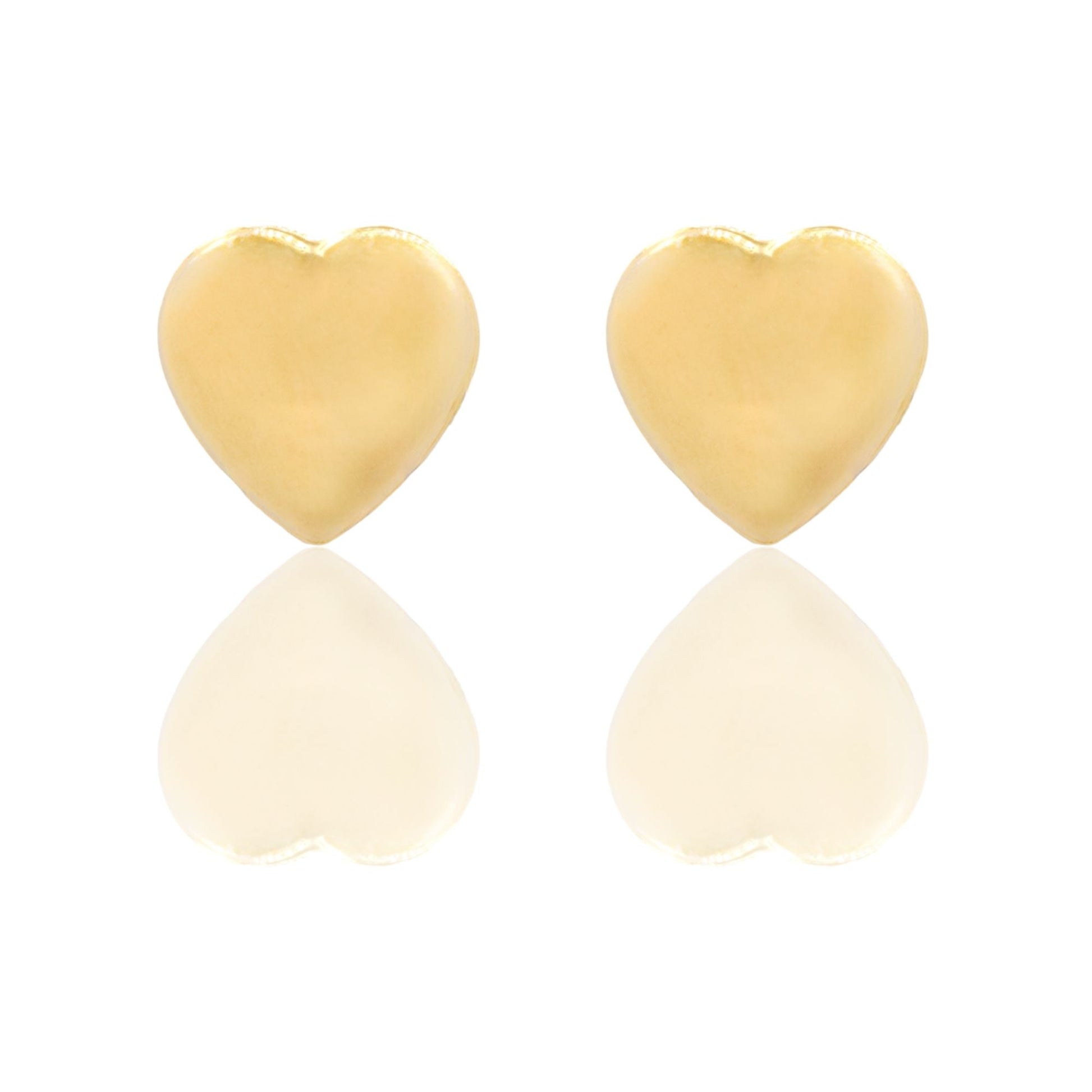 Orecchini Oro Giallo Oro 18 carati Cuore Bombato   Solo Oro