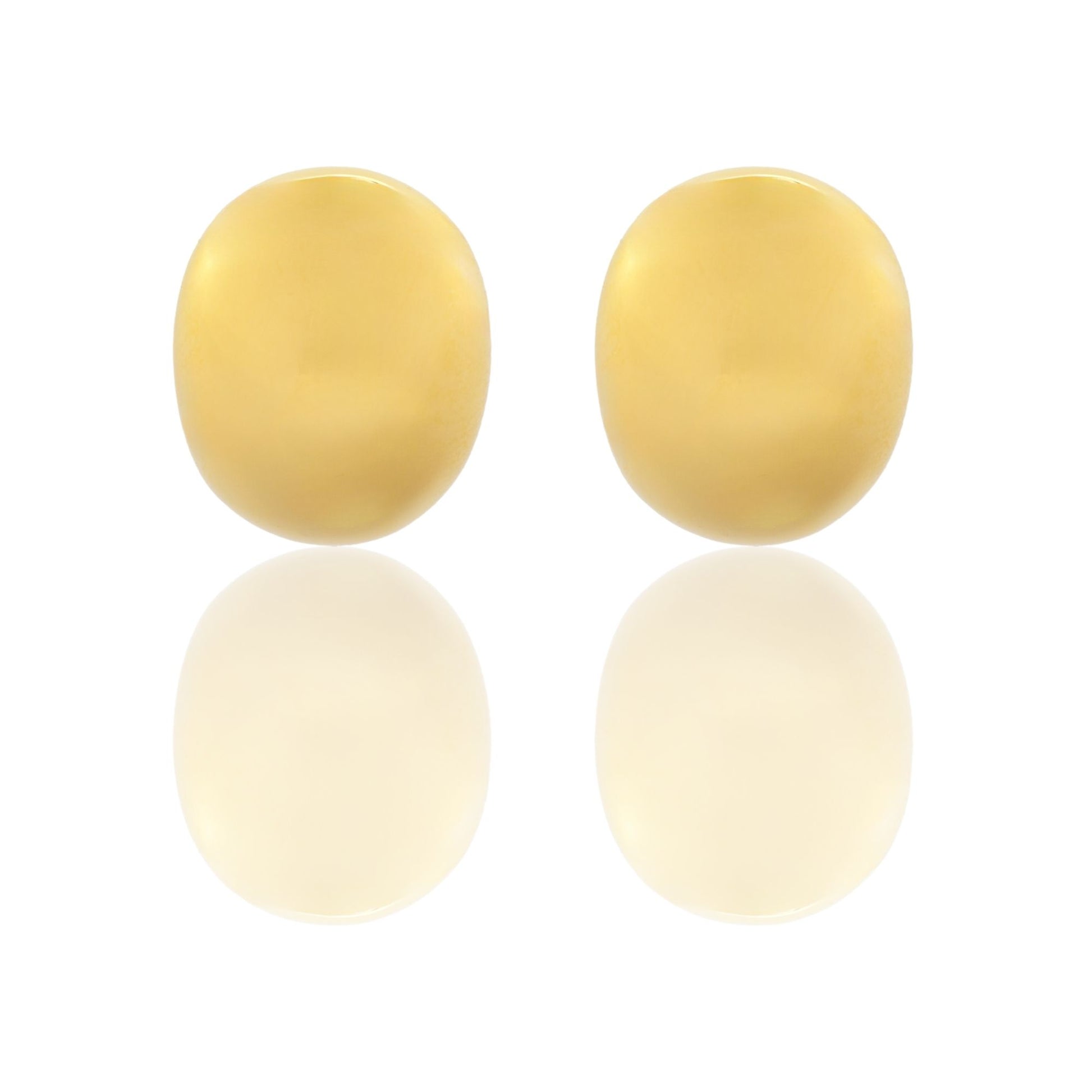 Orecchini Oro Giallo Oro 18 carati Bottone A Lobo Solo Oro