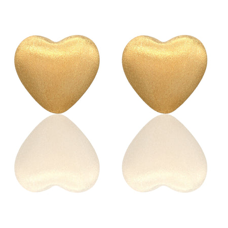 Orecchini Oro Giallo Oro 18 carati Cuore Aqua Solo Oro