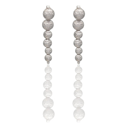 Orecchini Oro Bianco Oro 18 carati Milleluci Pendente Solo Oro