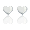 Orecchini Oro Bianco Oro 18 carati Cuore Solo Oro