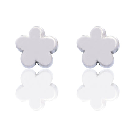 Orecchini Oro Bianco Oro 18 carati Fiore   Solo Oro