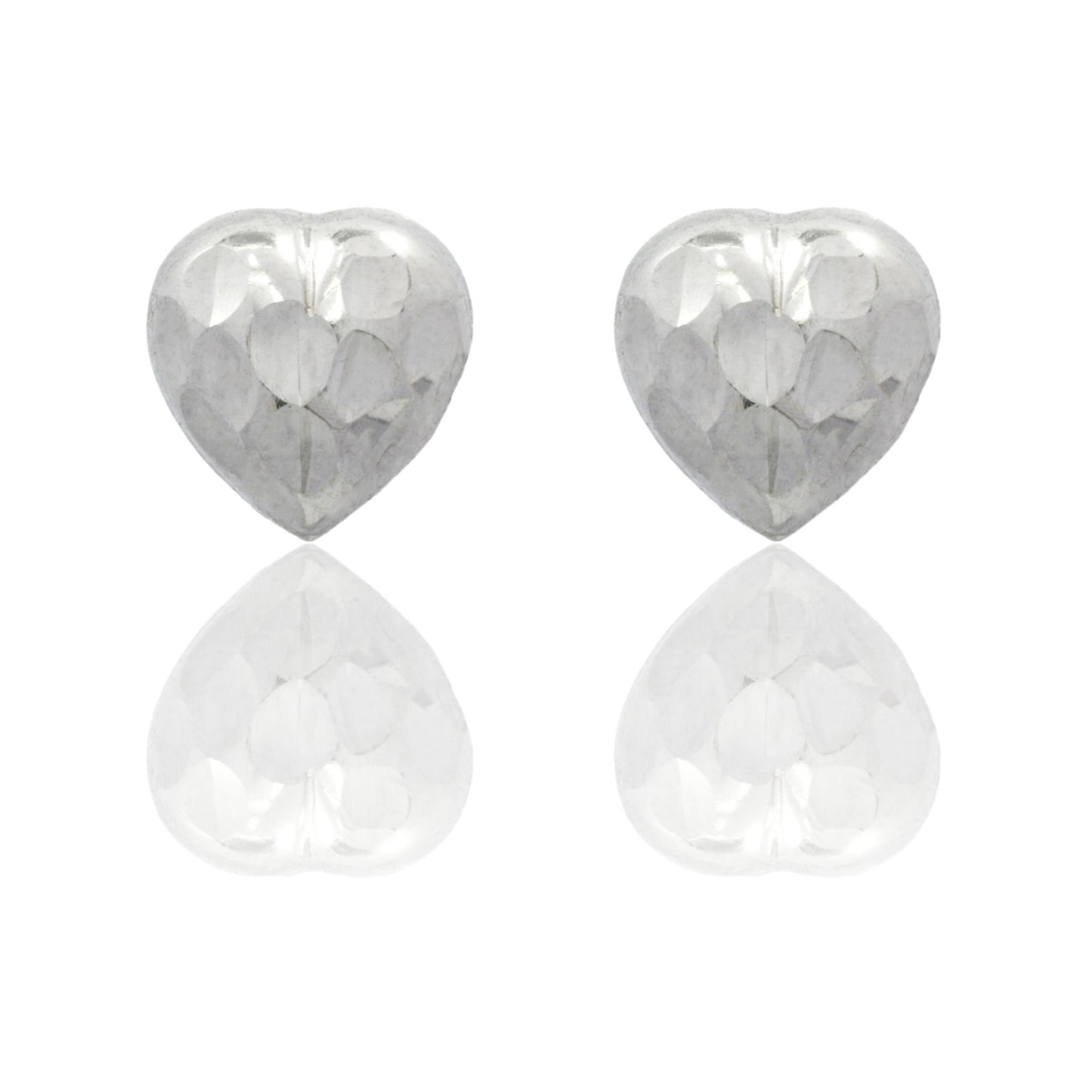 Orecchini Oro Bianco Oro 18 carati Cuore Solo Oro