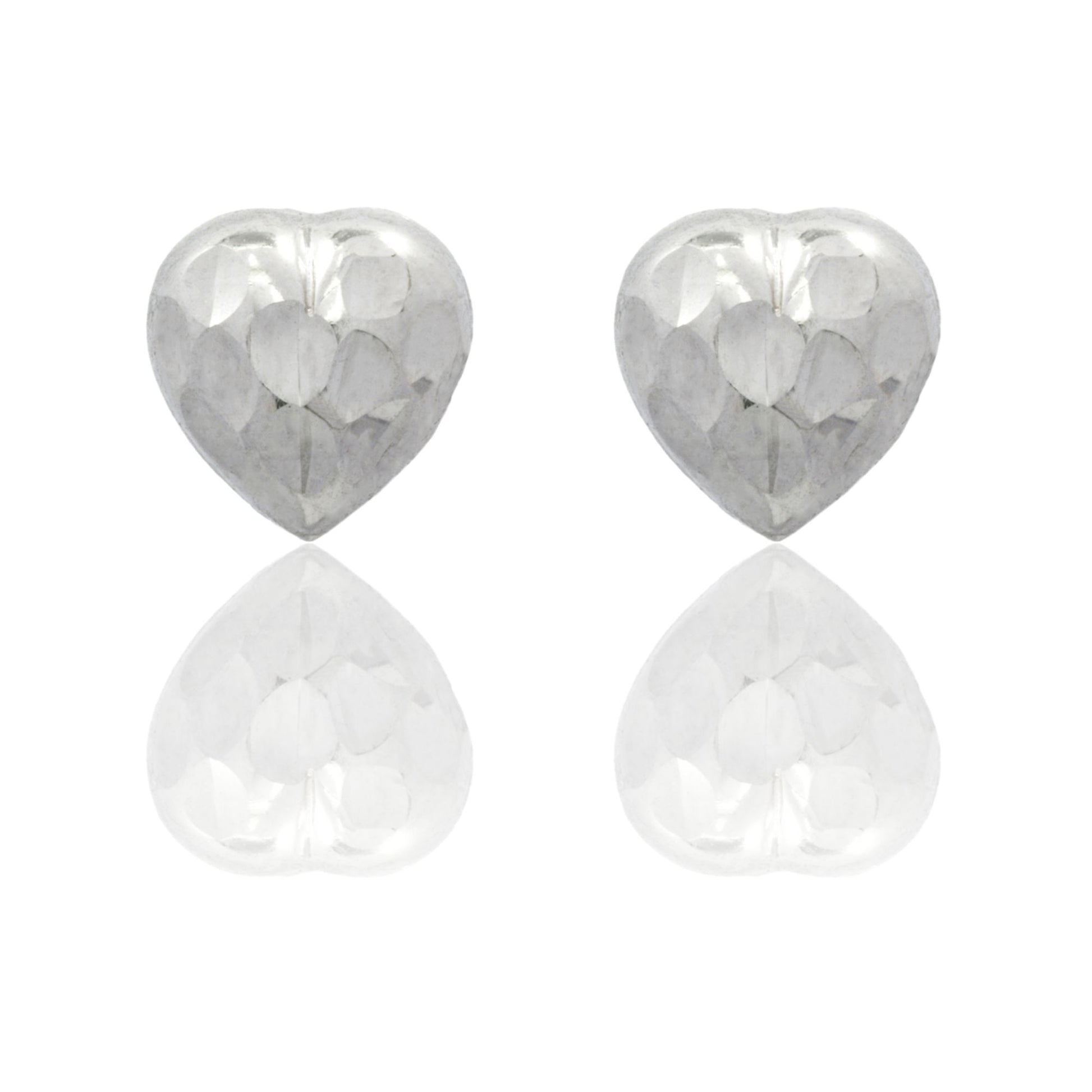 Orecchini Oro Bianco Oro 18 carati Cuore Solo Oro