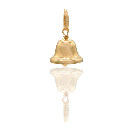 Ciondolo Oro Giallo Oro 18 carati Campanella Con Greca Solo Oro cm.1,8