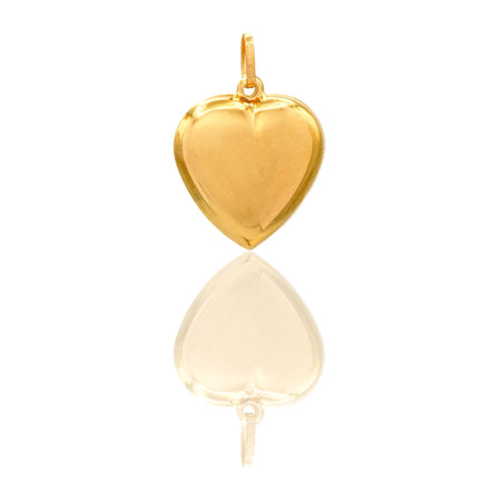 Ciondolo Oro Giallo Oro 18 carati Cuore piatto Solo Oro