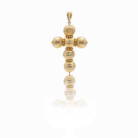 Ciondolo Oro Giallo Oro 18 carati Croce Milleluci Solo Oro cm.7x4,5