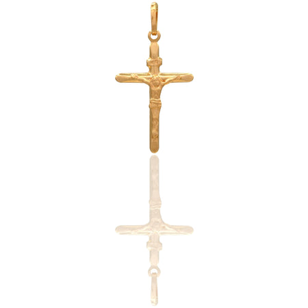 Ciondolo Oro Giallo Oro 18 carati Croce Con Cristo   Solo Oro cm.3,2x2,2
