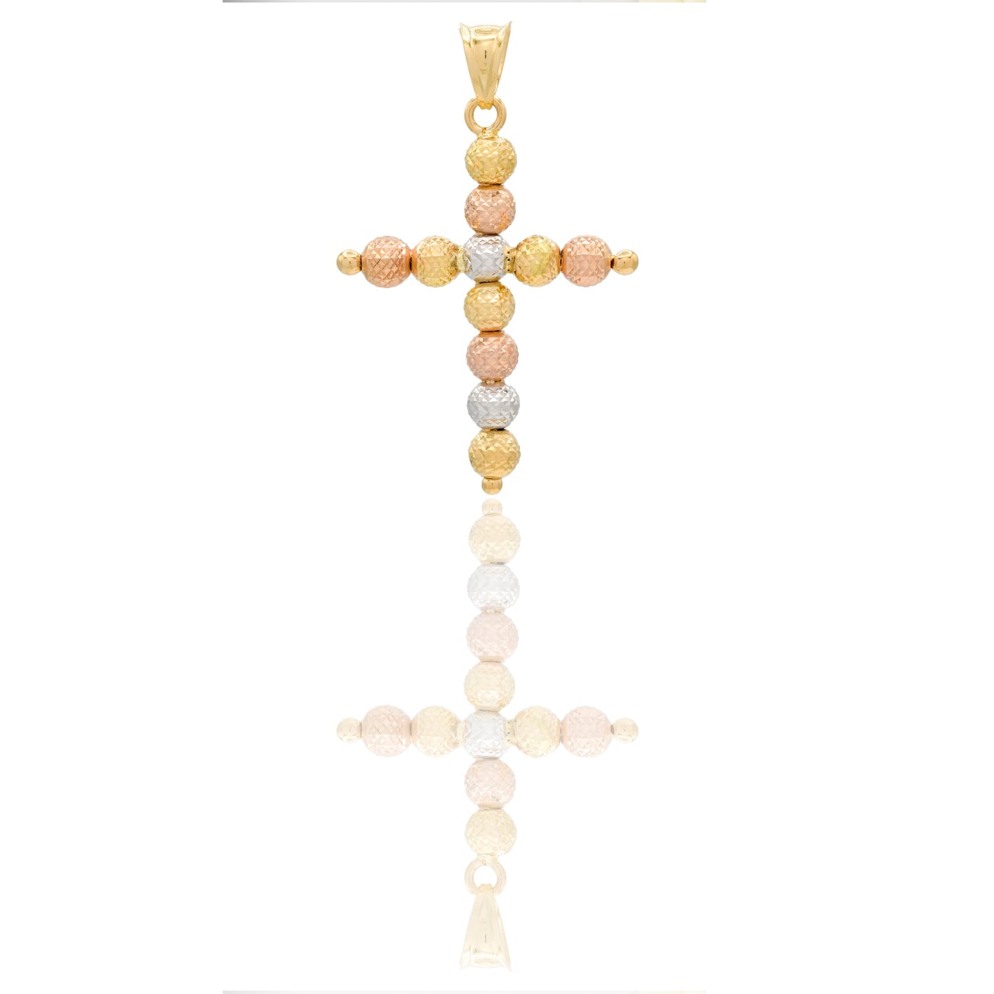 Ciondoli Oro Giallo, Oro Bianco, Oro Rosa Sfaccettata, Sfere  Solo Oro cm.3,5x2,3; Sfera diam. mm. 4