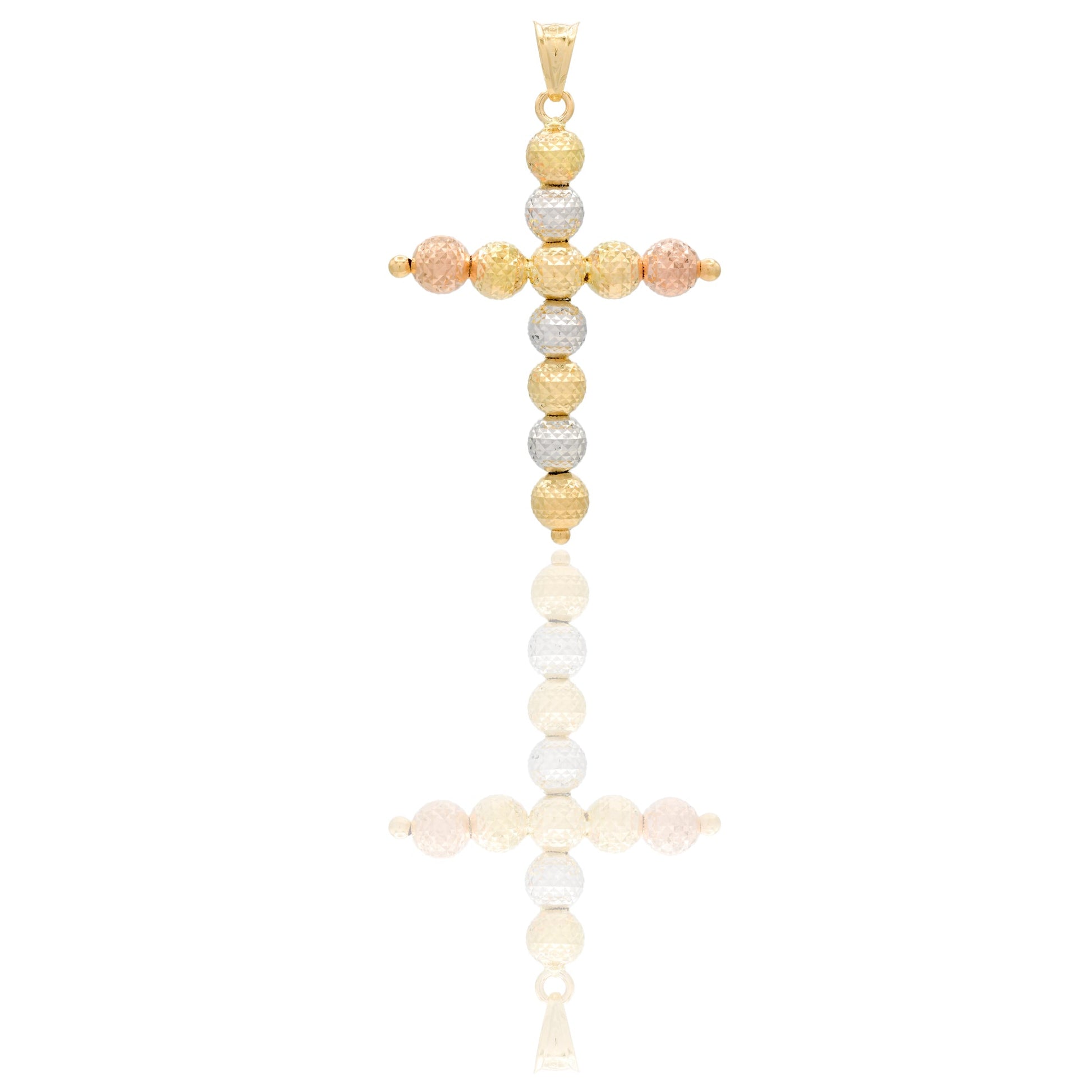 Ciondoli Oro Giallo, Oro Bianco, Oro Rosa Sfaccettata, Sfere  Solo Oro cm.4,3x2,8; Sfera diam. mm. 5