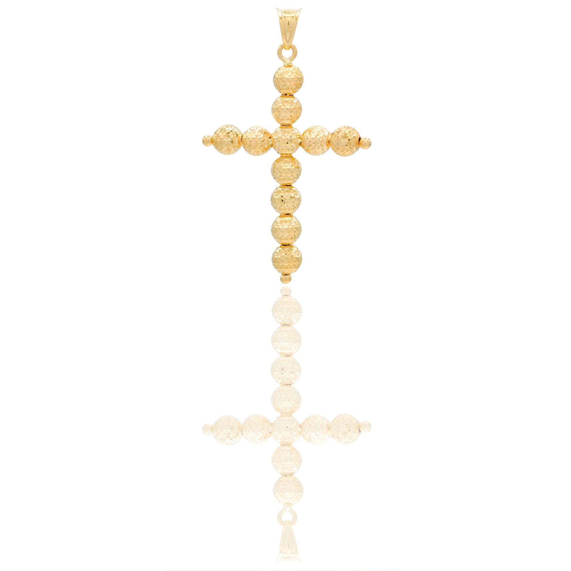 Ciondoli Oro Giallo Sfaccettata, Sfere  Solo Oro cm.4,3x2,8; Sfera diam. mm. 5