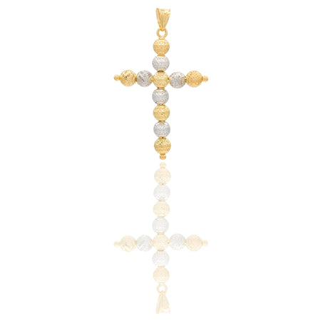 Ciondoli Oro Giallo, Oro Bianco Sfaccettata, Sfere  Solo Oro cm.4,3x2,8; Sfera diam. mm. 5