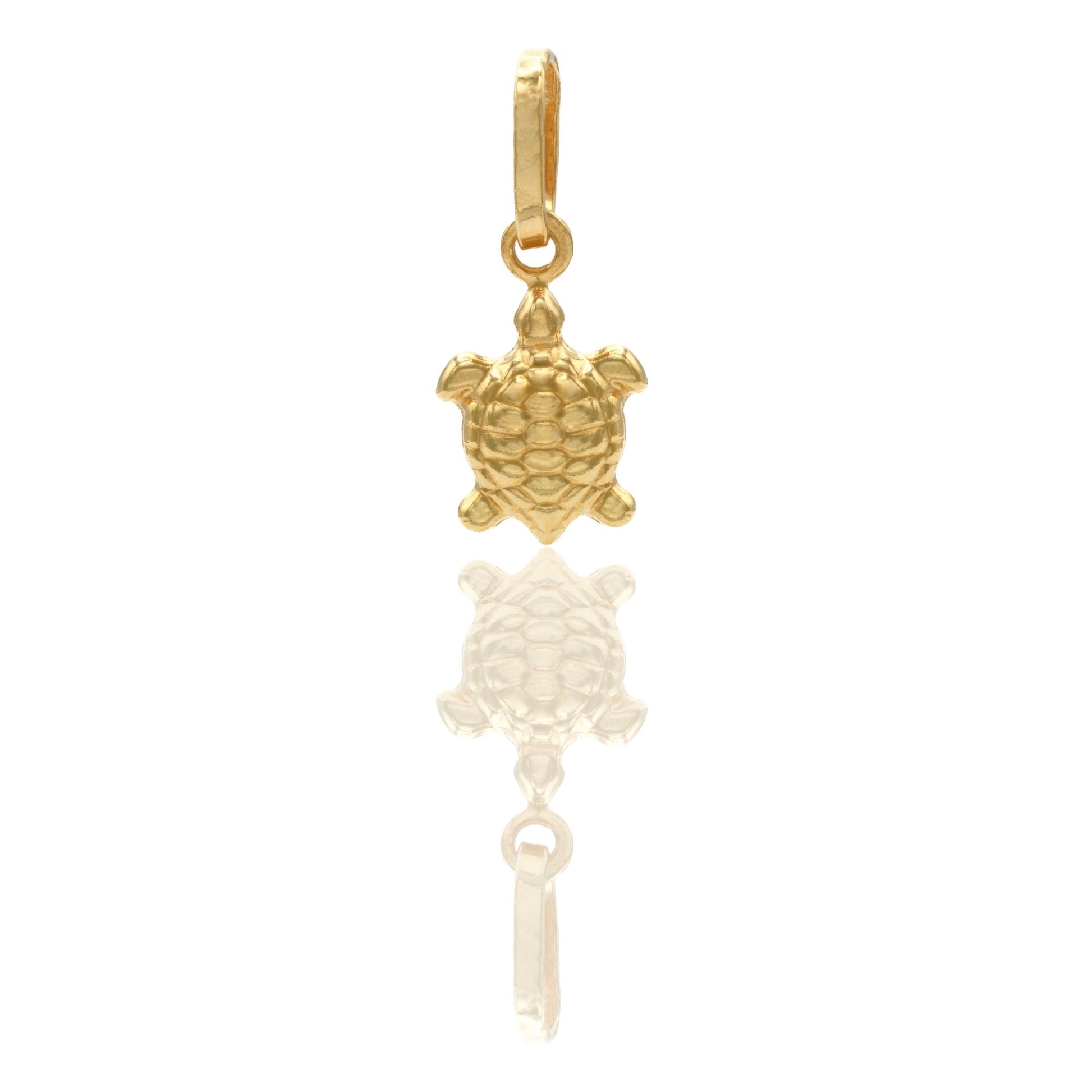 Ciondolo Oro Giallo Oro 18 carati Tartaruga Solo Oro cm.1,5