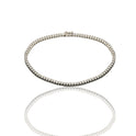 Bracciale Oro Bianco Oro 18 carati Tennis rigido Zirconi Neri lunghezza 16,5cm spessore mm 2,3