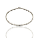 Bracciale Oro Bianco Oro 18 carati Tennis A Terzine Zirconi Bianchi