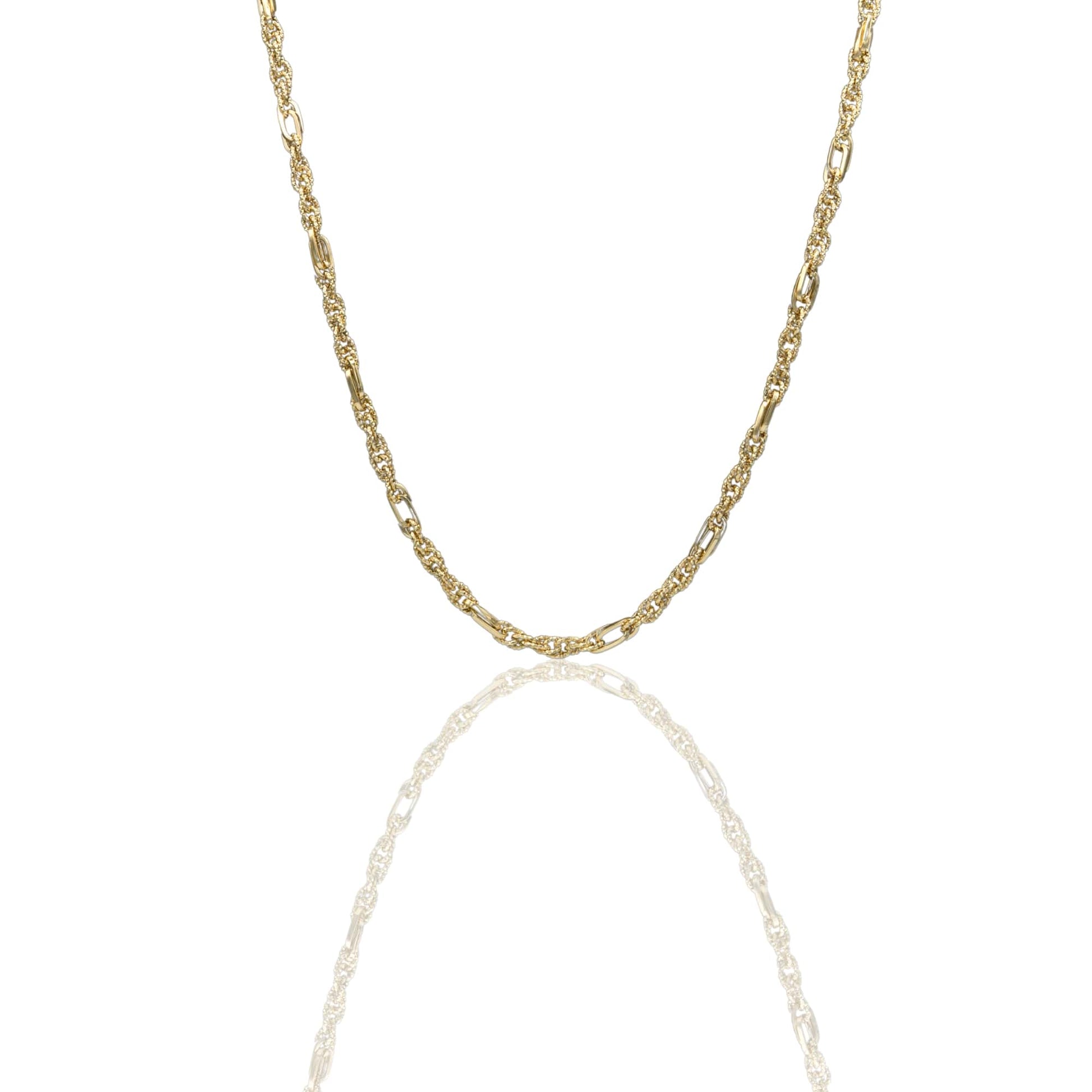 Collana Oro Giallo Oro 18 carati  Maglia Intrecciata   Solo Oro