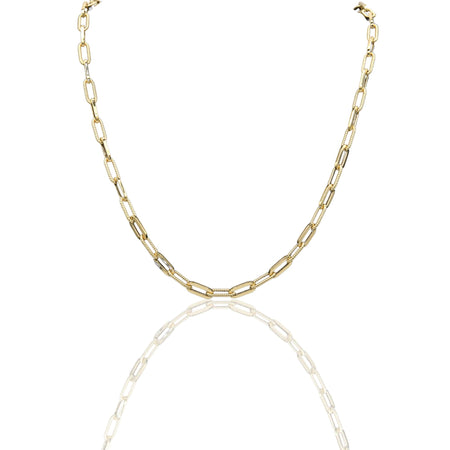 Collana Oro Giallo Oro 18 carati Catena Maglia Alternata Solo Oro