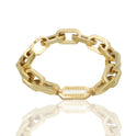 Bracciale Oro Giallo Oro 18 carati Maglia Catena Squadrata  Madreperla