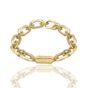 Bracciale Oro Giallo Oro 18 carati Maglia Catena Ovale    Solo Oro