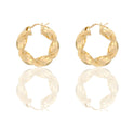 Orecchini Oro Giallo Oro 18 carati Cerchi Torchon   Solo Oro Spessore mm. 8 diametro interno cm.2,00