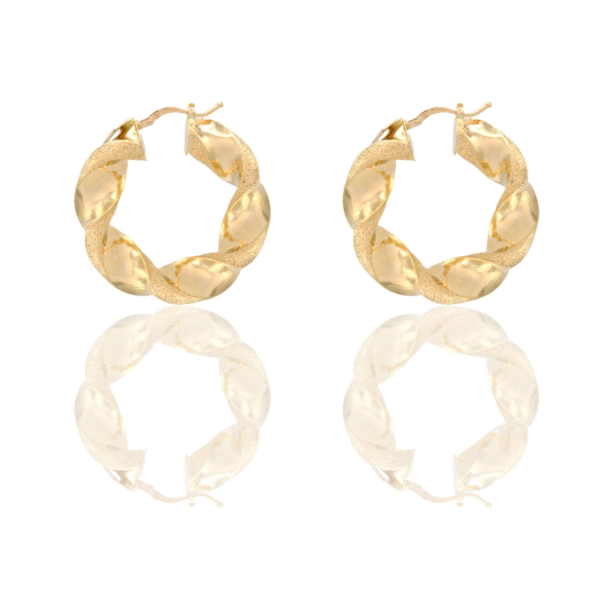 Orecchini Oro Giallo Oro 18 carati Cerchi Torchon   Solo Oro Spessore mm. 8 diametro interno cm.2,00
