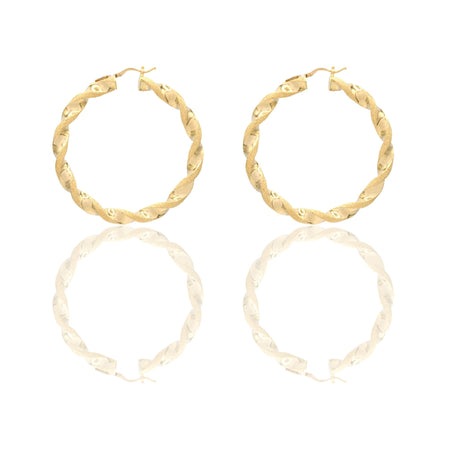 Orecchini Oro Giallo Oro 18 carati Cerchi Torchon   Solo Oro Spessore mm.6 diametro interno  cm.5,5