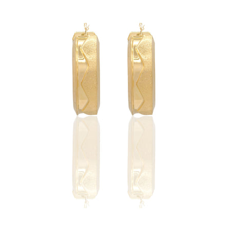 Orecchini Oro Giallo Oro 18 carati Cerchi Bombati Solo Oro Spessore mm. 10 diametro interno  cm.3