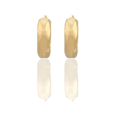 Orecchini Oro Giallo Oro 18 carati Cerchi Bombati Solo Oro Spessore mm. 10 diametro interno  cm.3