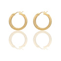 Orecchini Oro Giallo Oro 18 carati Cerchi Scavati  Solo Oro Spessore mm. 7 diametro interno  cm.3