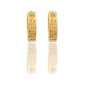 Orecchini Oro Giallo Oro 18 carati Cerchi Con Greca Solo Oro  diametro interno  cm.2,5