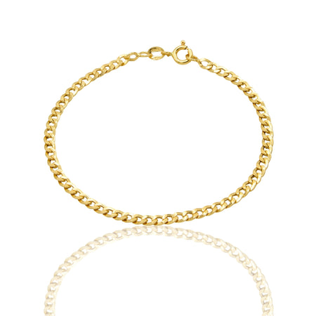 Bracciale Oro Giallo Oro 18 carati Catena Maglia  Groumette Solo Oro cm. 20,5