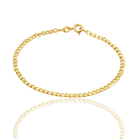 Bracciale Oro Giallo Oro 18 carati Catena Maglia  Groumette Solo Oro cm. 21