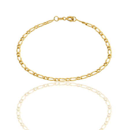 Bracciale Oro Giallo Oro 18 carati Catena Maglia  Ovale  E Tonda Solo Oro
