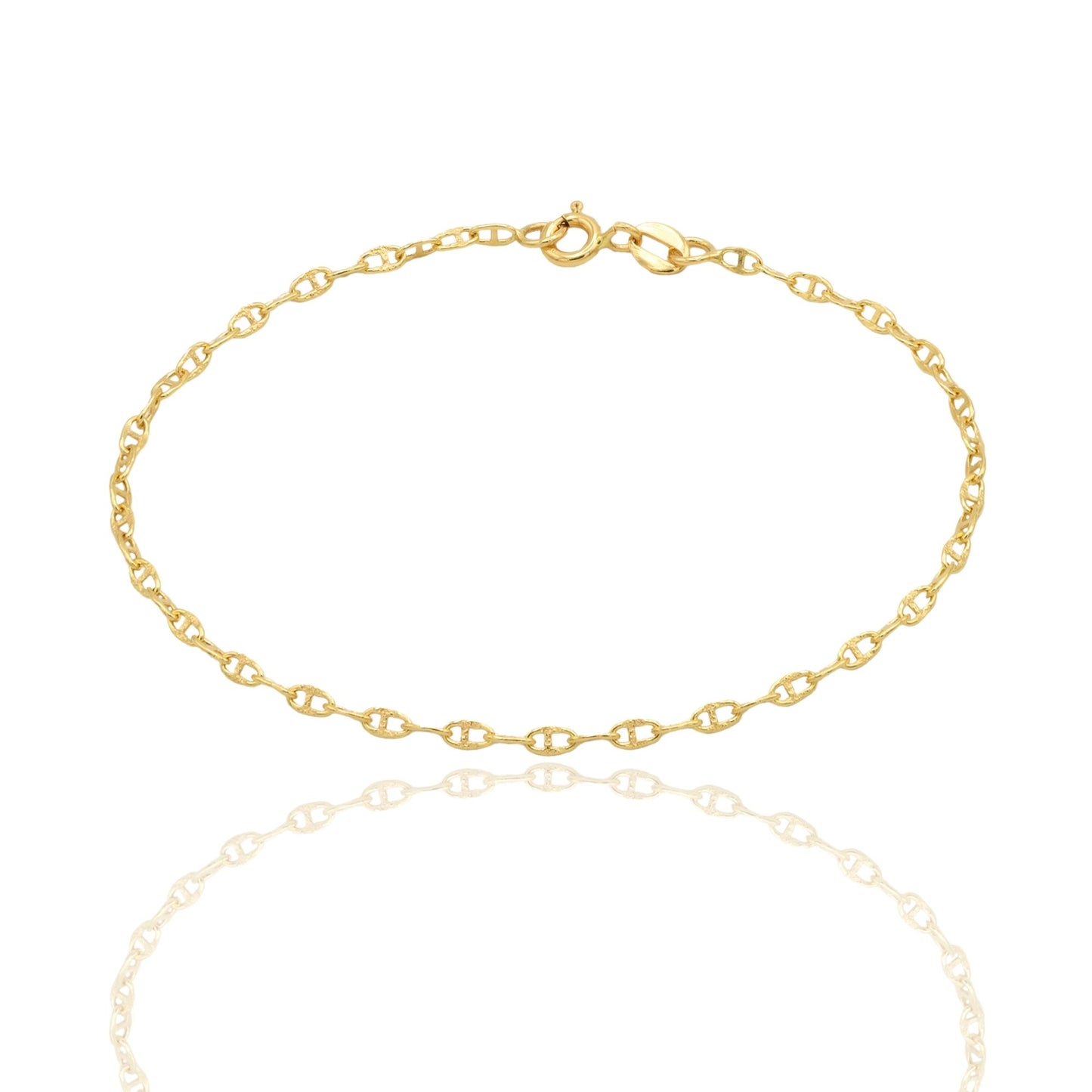 Bracciale Oro Giallo Oro 18 carati  Catena Maglia Marinara  Solo Oro
