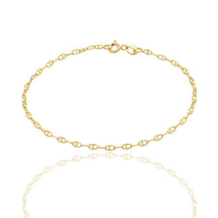 Bracciale Oro Giallo Oro 18 carati  Catena Maglia Marinara  Solo Oro