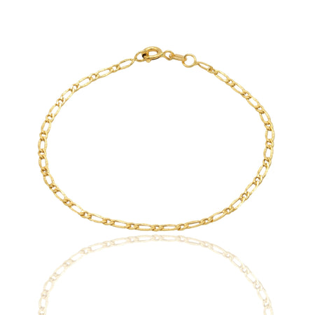 Bracciale Oro Giallo Oro 18 carati Catena Maglia  Ovale  E Tonda Solo Oro