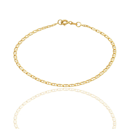 Bracciale Oro Giallo Oro 18 carati  Catena Maglia Marinara  Solo Oro