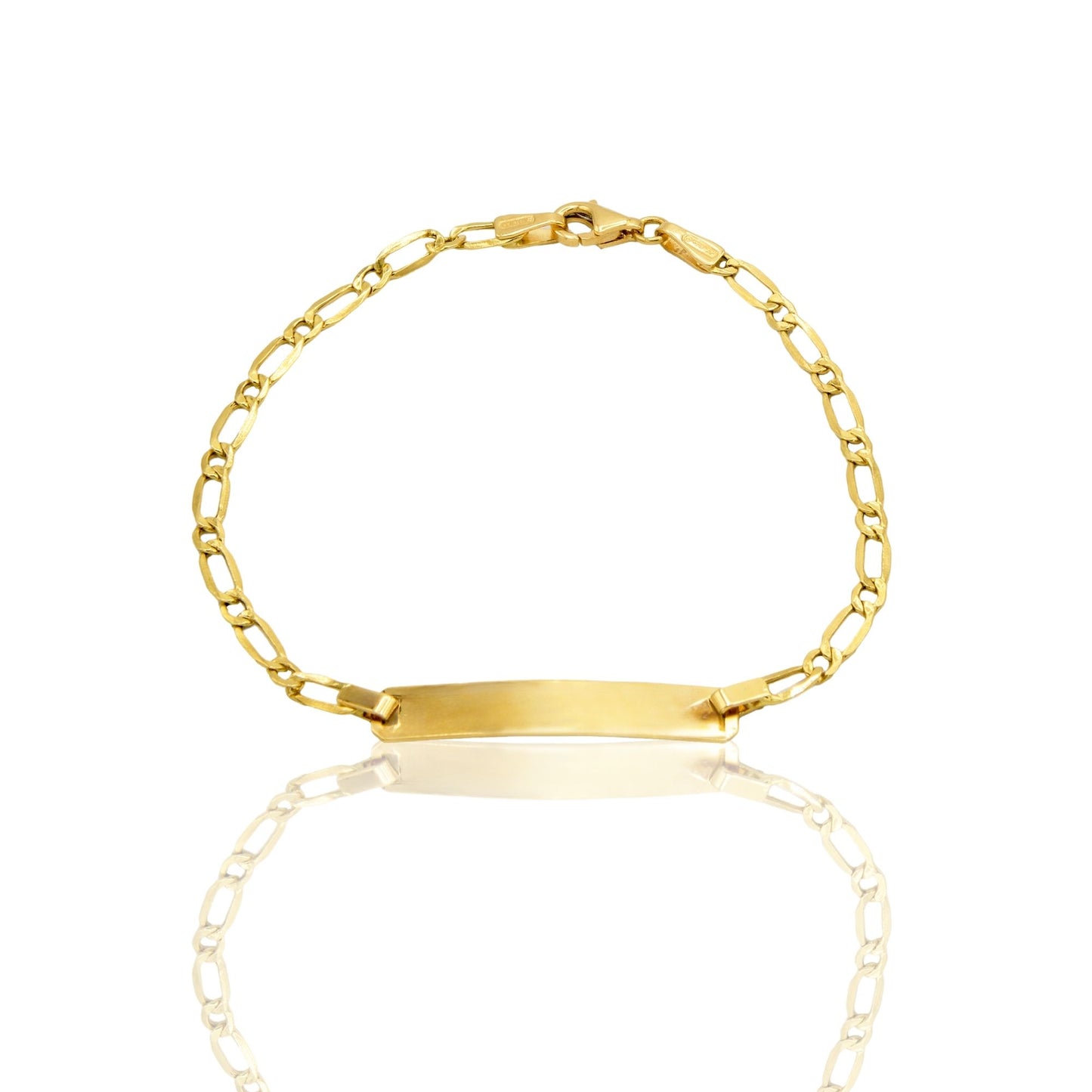 Bracciale Oro Giallo Oro 18 carati Catena Maglie Alternate Tonde E Ovali  Solo Oro