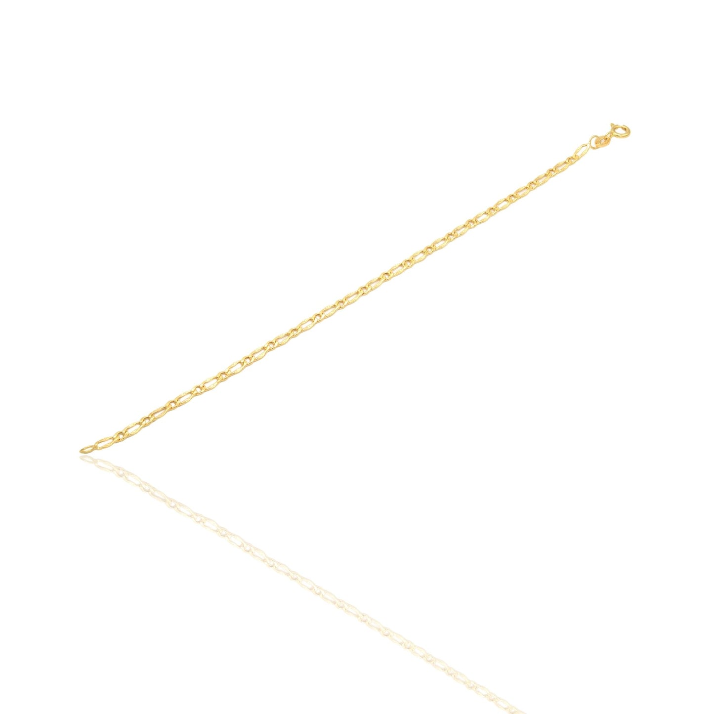Bracciale Oro Giallo Oro 18 carati Catena Maglia piatta Solo Oro