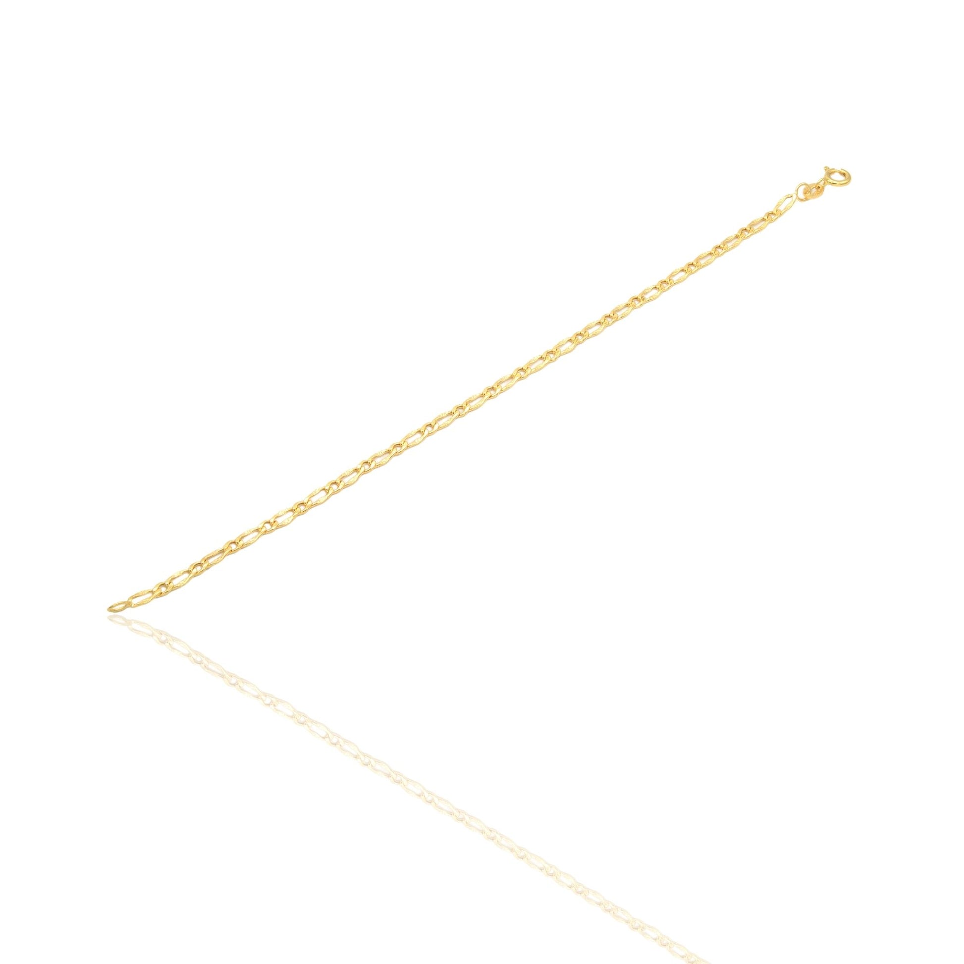 Bracciale Oro Giallo Oro 18 carati Catena Maglia piatta Solo Oro