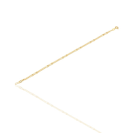 Bracciale Oro Giallo Oro 18 carati Catena Maglia piatta Solo Oro cm 20