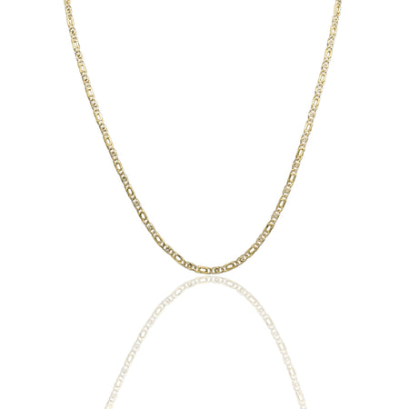 Collana Oro Giallo Oro 18 carati Catena Piatta Solo Oro cm.60